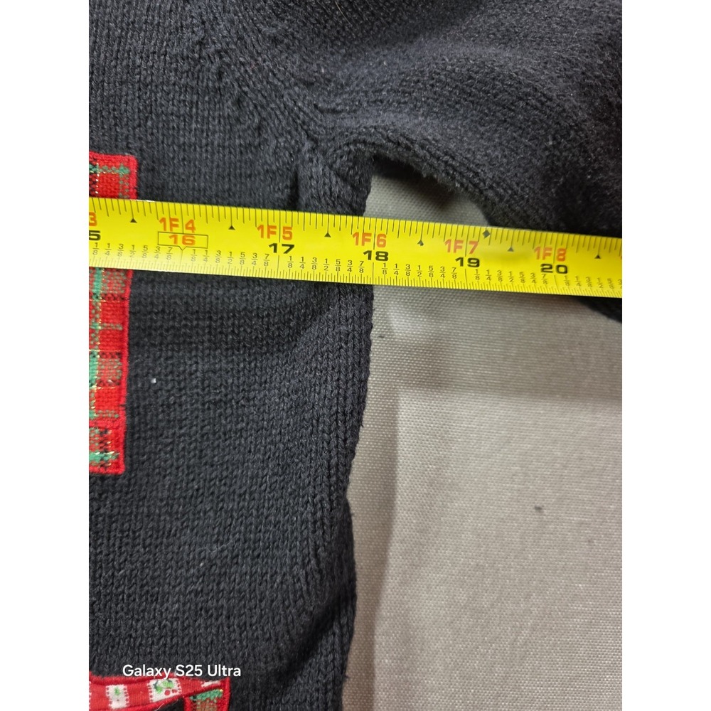 Mercer Street Studio Full Zip Cardigan Small Snowman Mittens Ice Skate Christmas - Picture 7 of 11